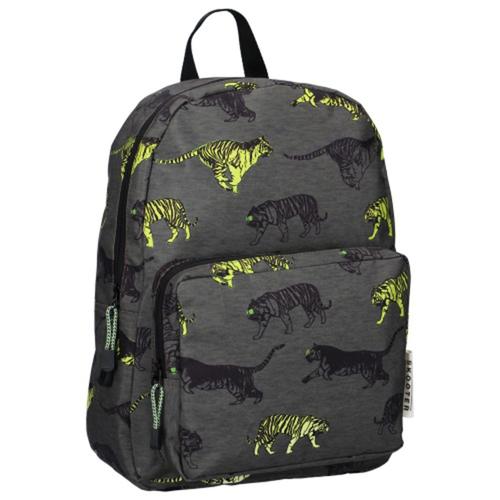 PROMOTION ! Sac à dos créateur 'Funky Zoo' kaki (tigres) - 39x30x15 cm