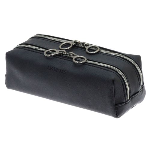 Trousse de maquillage zippée 'Zip'n go' noir (2 compartiments) - 21. 8x8. 5x7 cm