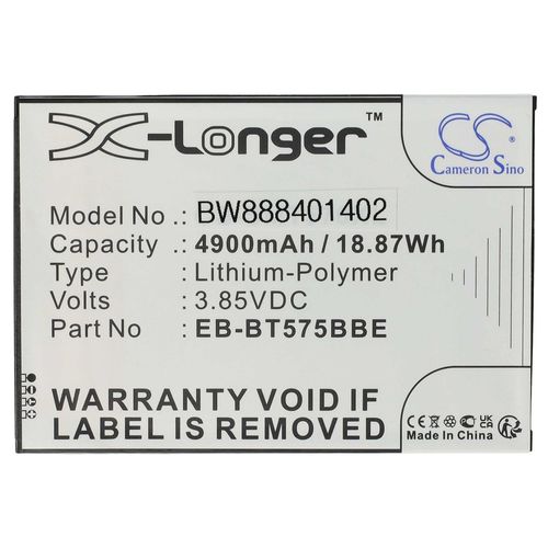 Vhbw Batterie Compatible Avec Samsung Galaxy Tab Active 3 Sm-T577 Tablette Pad (4900mah, 3,85v, Li-Polymère)