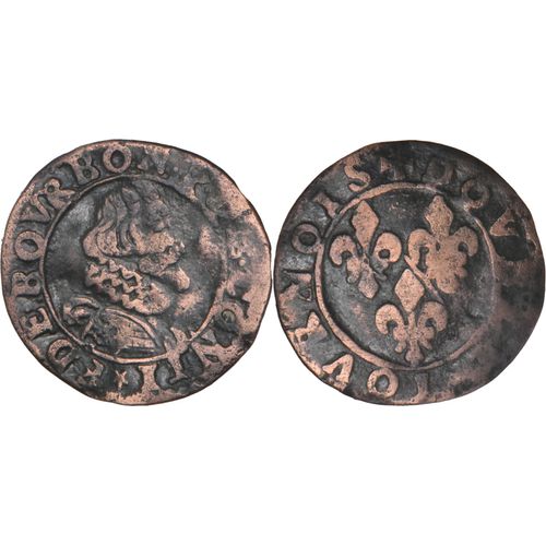 France - Principauté De Chateau-Regnault - François De Bourbon-Conti - Double Tournois Type 13 - Feos01h2