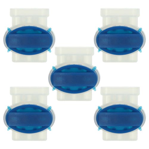 vhbw 5x connecteurs pour câble périphérique compatible avec Husqvarna Automower robots de pelouse - Serre-câbles, étanches, transparent / bleu