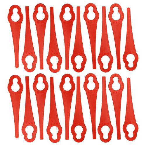 vhbw 20x Lames compatible avec Einhell GC-CT 18/24 Li, GC-CT 18/24 Li P taille gazon - Lames de rechange, rouge, nylon / plastique