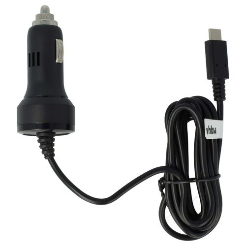 Vhbw Câble De Charge Prise Allume-Cigare Usb-C 12v 2,4 A Compatible Avec Tigermedia Tigerbox Touch Noir