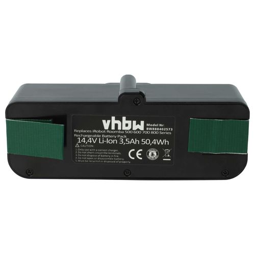 vhbw 1x Batterie compatible avec iRobot Roomba 860, 890, 801, 696, 850, 695, 805, 877, 895, 891, 896, 691, 690 aspirateur (3500mAh, 14,4V, Li-ion)
