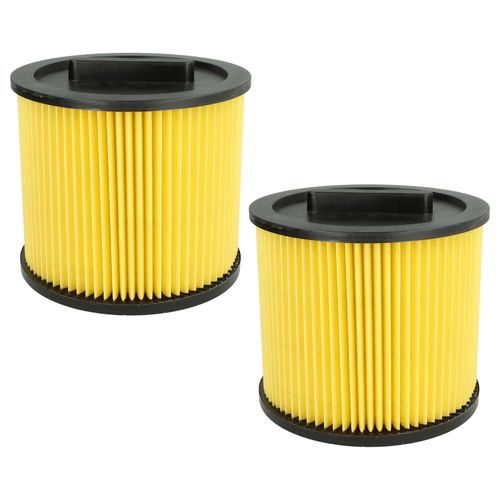 vhbw Lot de 2x filtres à cartouche compatible avec Klarstein IPX4, IVC-50, 10007544, VCM-IVC-50 aspirateur - Filtre plissé, papier / plastique