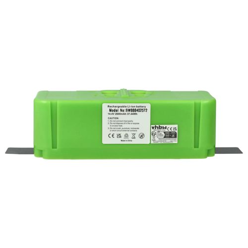 vhbw Batterie compatible avec iRobot Roomba 681, 685, 677, 691, 690, 680, 696, 695 robot électroménager vert (2600mAh, 14,4V, Li-ion)