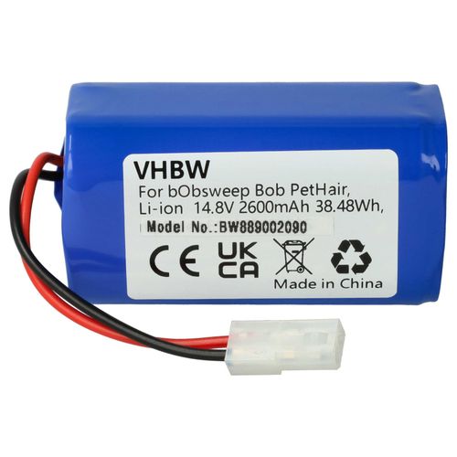vhbw 1x Batterie compatible avec bObsweep WP460011RO, WJ540011, Junior, Bob PetHair aspirateur (2600mAh, 14,8V, Li-ion, sans boîtier)