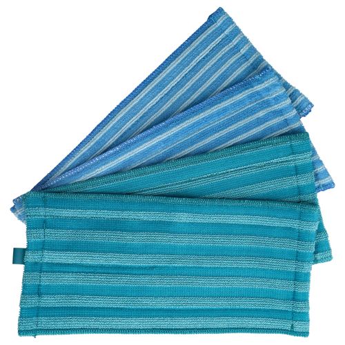 vhbw 4x lingettes compatible avec Philips FC6401/01 d'aspirateur à batterie - 2x soft pad, 2x chiffons microfibre