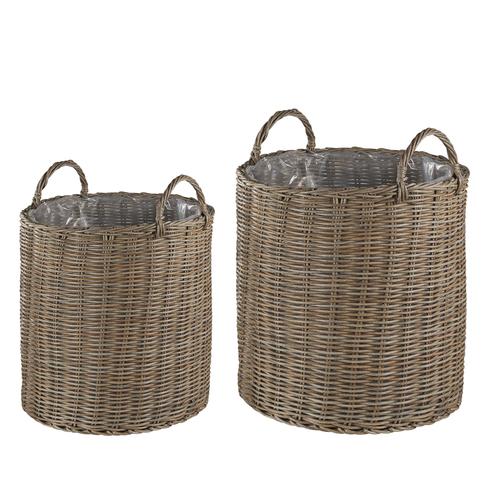 Set De 2 Paniers À Plantes Beige Sable Bitola