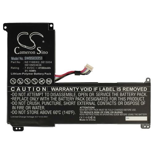 vhbw Batterie compatible avec Lenovo IdeaPad 120S-14IAP (81A5), 120S-14IAP (81A5001UUS) ordinateur portable (4100mAh, 7,6V, Li-polymère)
