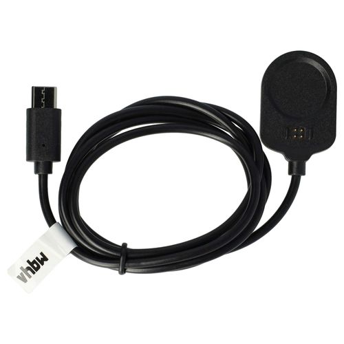 Vhbw Câble Usb Compatible Avec Garmin Marq Golfer 2e Gen. Smartwatch, Montre De Fitness - Docking Station, Noir, 100 Cm