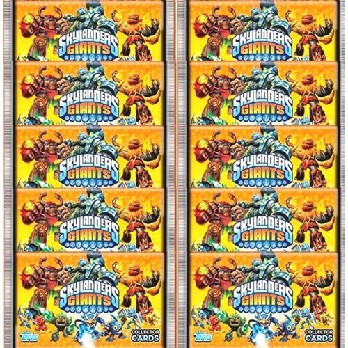 10 Boosters Skylanders Giants Cartes Collection -