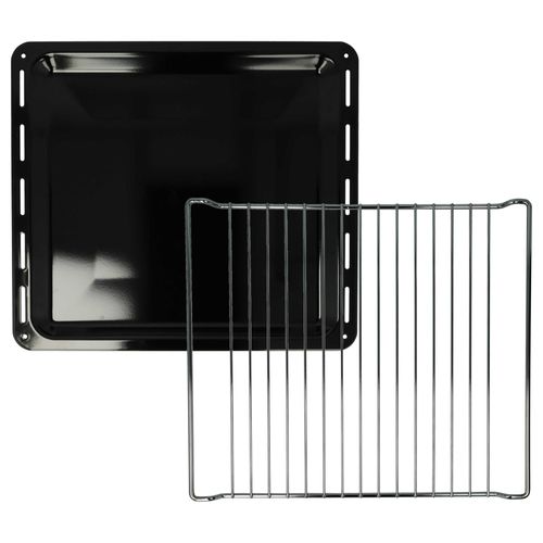 vhbw 2x 1x plaque de four, 1x grille (kit de 2 pièces) compatible avec Zanussi ZZU10301, ZZU20309 four - 42,2 x 37 x 2 cm