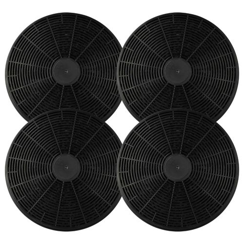 vhbw 4x Filtres à charbon actif compatible avec PKM 9040/60W, 9040/60 BZ, 9040/60 WZ, 9040/90 BZ, 9040/90 WZ, 9040/90W hotte aspirante - 17,5 cm