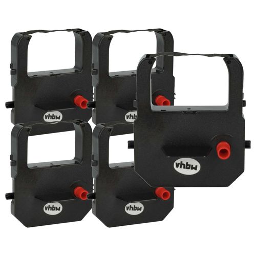 vhbw 5x Ruban encreur compatible avec Reiner timeStamp 131 imprimante matricielle ou de reçus - noir