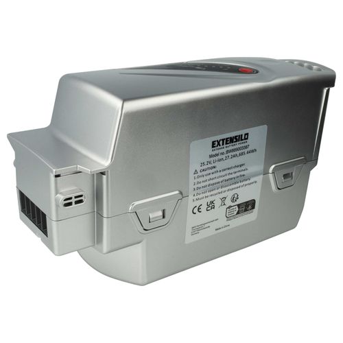 Extensilo 1x Batterie Compatible Avec Kalkhoff Agattu-F Vélo Électrique (27,2ah, 26v, Li-Ion) - Argenté