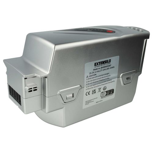 Extensilo 1x Batterie Compatible Avec Kettler Layana Front Nx8, Layana Center Lcd Plus Nx8 Vélo Électrique (27,2ah, 26v, Li-Ion) - Argenté