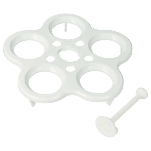 vhbw Compartiment à œufs compatible avec Silvercrest Monsieur Cuisine Smart SKMS 1200 A1 robot de cuisine - Pour 5 œufs, 12,2 cm, blanc