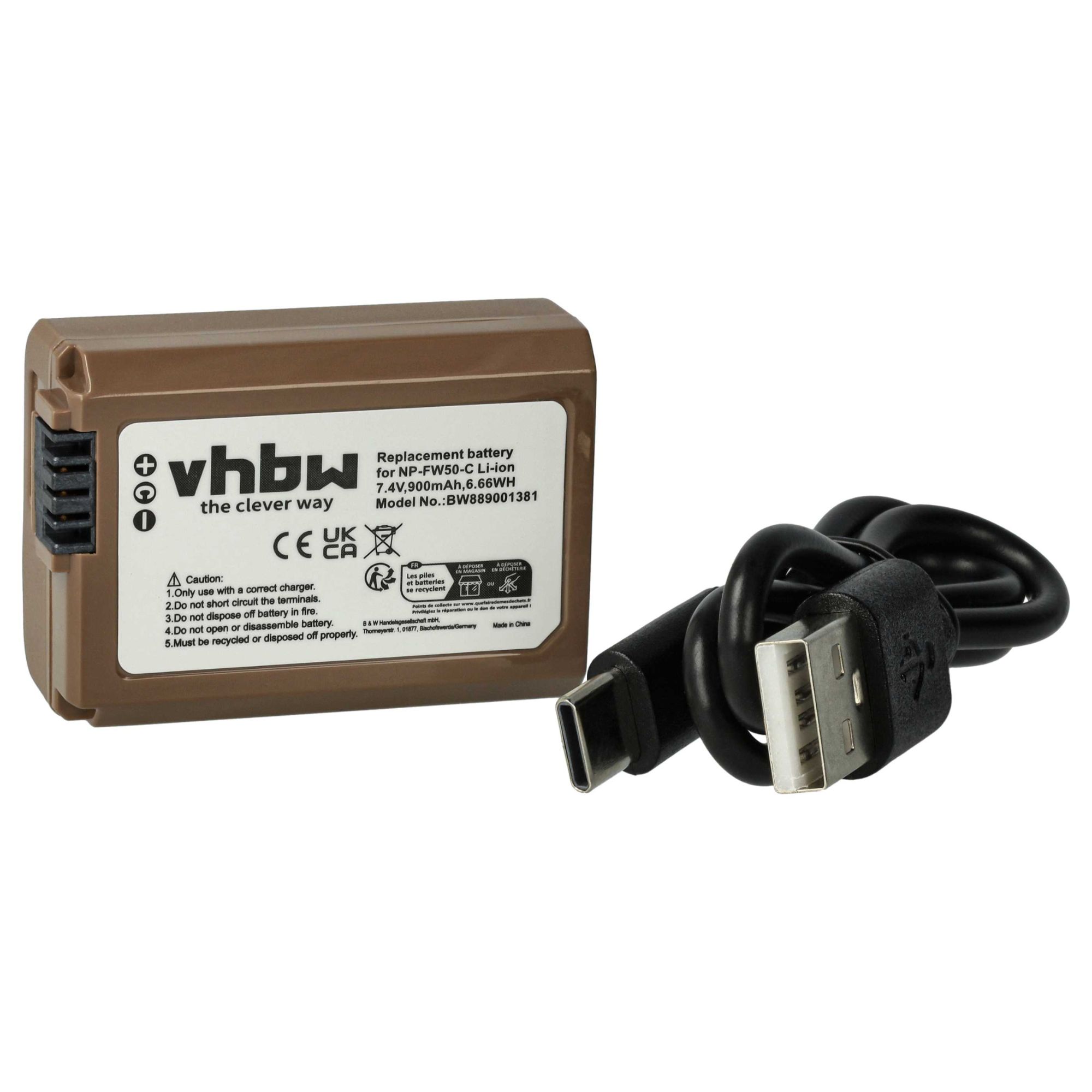 vhbw Batterie compatible avec Sony Alpha 6100, 6500, 6300, 6400, 7,...