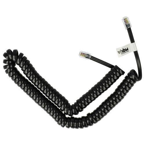 vhbw Câble RJ10 spirale compatible avec Octophon Communications T-Octophon téléphone, combiné, boîte vocale - Câble téléphone