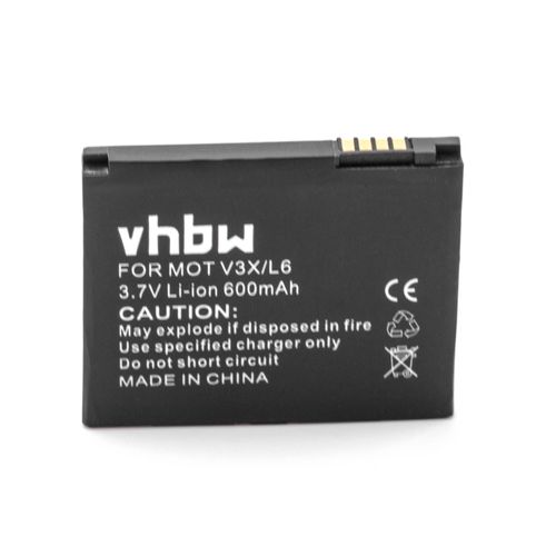 Vhbw Batterie Compatible Avec Motorola Rizr Z3, Rokr Z6, Slvr L2, Slvr L6, Slvr L7, Slvr L7i Smartphone (600mah, 3,7v, Li-Ion)