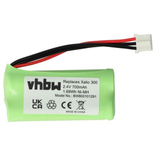 vhbw 1x Batterie compatible avec Philips Aleor, Dect, Kala, Xalio, Zenia téléphone fixe sans fil (700mAh, 2,4V, NiMH) - Remplacement pour 2HR-AAAU, H-AAA600X2
