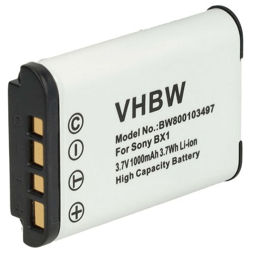 vhbw 1x Batterie compatible avec Sony Cybershot DSC-RX100mIII, DSC-RX100mII, DSC-RX100 Mark VI, DSC-RX100 V appareil photo (1000mAh, 3,6V, Li-ion)