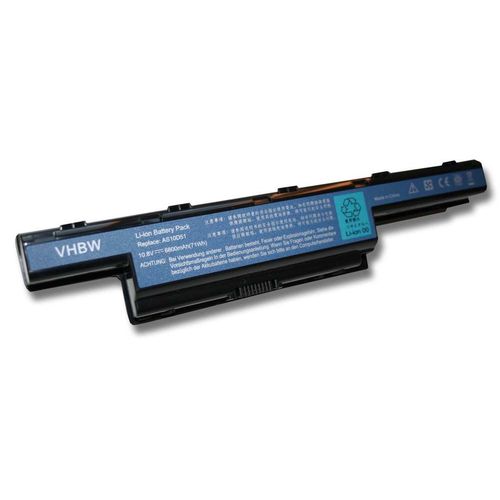 vhbw Li-Ion batterie 6600mAh (11.1V) noir pour Acer Aspire V3-772, V3-772G etc. Remplace 31CR19/652, AS10D31, AS10D3E, AS10D41, AS10D61, AS10D71.