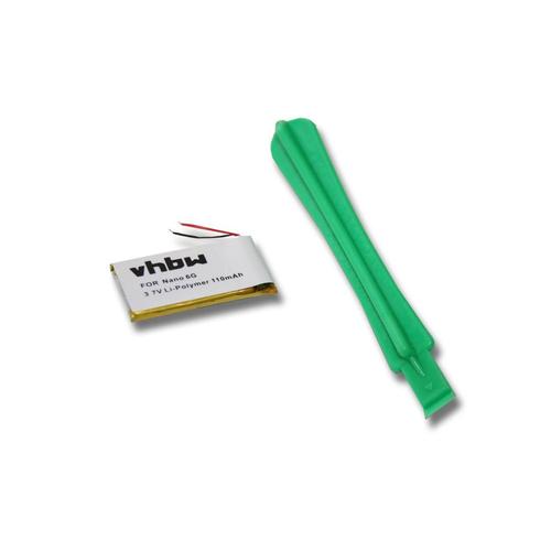 vhbw 1x Batterie remplacement pour Apple 616-0531 pour lecteur de musique MP3 (110mAh, 3,7V, Li-polymère)