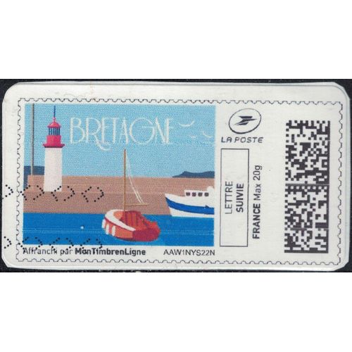France Vignette Oblitérée Sur Fragment Used Mon Timbre En Ligne Régions De France Bretagne Su