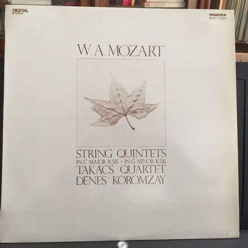 Wolfgang Amadeus Mozart: Quintettes À Cordes N°3 K 515 Et 4 K 516. String Quintets. Tacaks Quartet, Denes Koromzay. Hungaroton