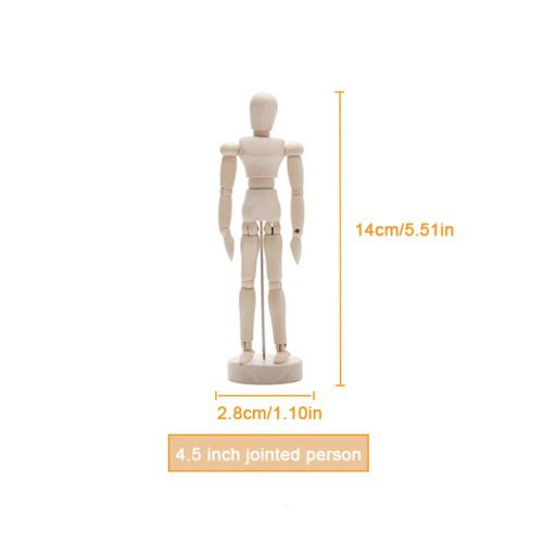Mannequin en bois d'artiste,sculpture de croquis de mannequin,modèle de dessin de figure de couches,beurre articulé,jouets de corps de membres en bois naturel,8 po,10/12 po