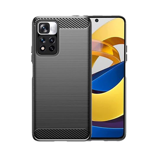 Coque Brossée Noire Xiaomi Poco M4 Pro 5g New Carbon Fiber Antichoc - Accessoires Pochette Case Xiaomi Poco M4 Pro 5g