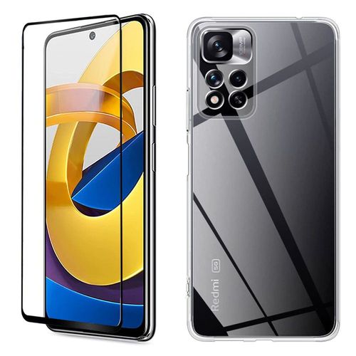Protection Intégrale 360 Degres Xiaomi Poco M4 Pro 5g : Coque Gel De Protection En Tpu Invisible Arrière Transparente Et Protection Écran Full Cover Noir Xiaomi Poco M4 Pro 5g - Accessoires Pochette Case