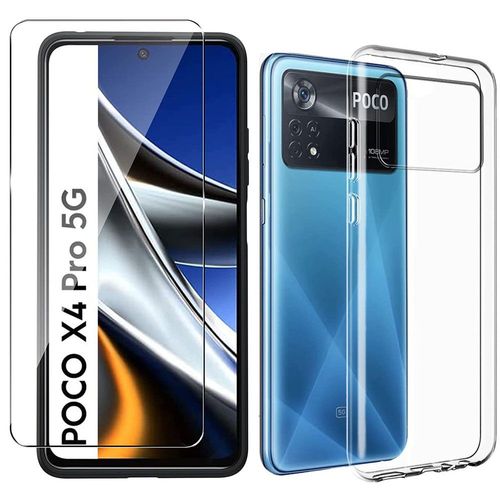 Protection Intégrale 360 Degres Xiaomi Poco X4 Pro 5g : Coque Gel De Protection En Tpu Invisible Arrière Transparente Et Protection Écran Classique Xiaomi Poco X4 Pro 5g - Accessoires Pochette Case