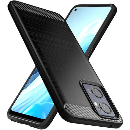 Coque Brossée Noire Oppo Find X5 Lite 5g Carbon Fiber Antichoc - Accessoires Pochette Case Oppo Find X5 Lite 5g