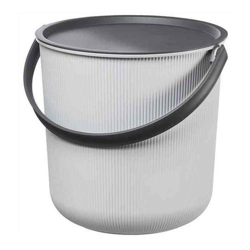 plast team Seau de rangement AKITA, 10 litres, gris nuage