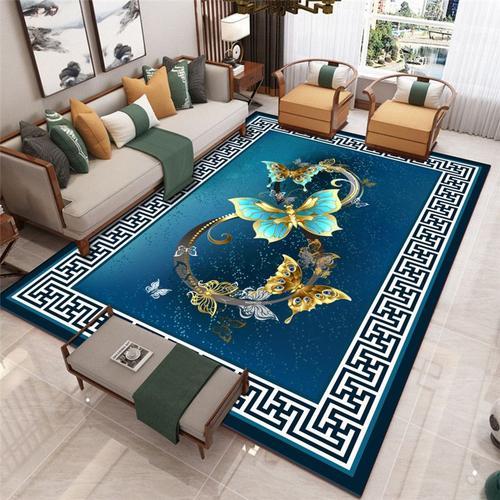 Tapis papillon fleur pour salon,décoration de la maison,table basse,grands tapis,chambre à coucher,polymère de sol non ald,tapis de chevet - Type 80x120cm 31x47inch #H