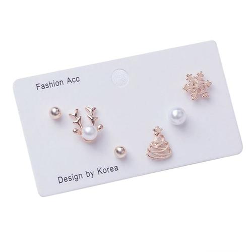 Boucles D'oreilles De Noël 3 Paires Multicolore