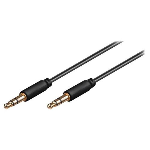 Cable noir Jack 3.5mm 3pin Male vers Male 3m or