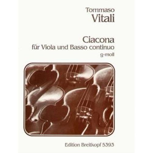 Tommaso Vitali - Ciacona Pour Alto Et Basse Continue - G Mineur