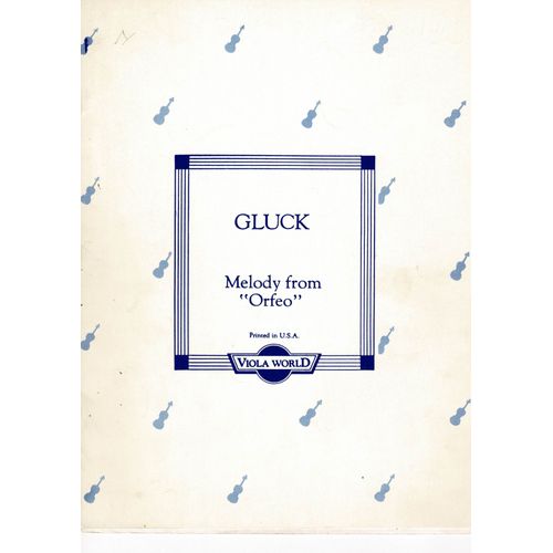 Gluck - Melody From Orfeo - Pour Alto Et Piano