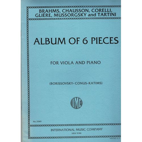 Album Of 6 Pieces Pour Alto Et Piano