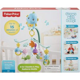 Mobile Musical Multi Couleur Pastel Fisher Price Le Monde De La Mer Poissons Dauphins Etoile De Mer
