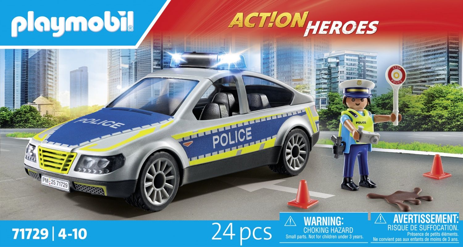 Playmobil 71729 - Voiture Police Avec Sirne Et Gyrophare