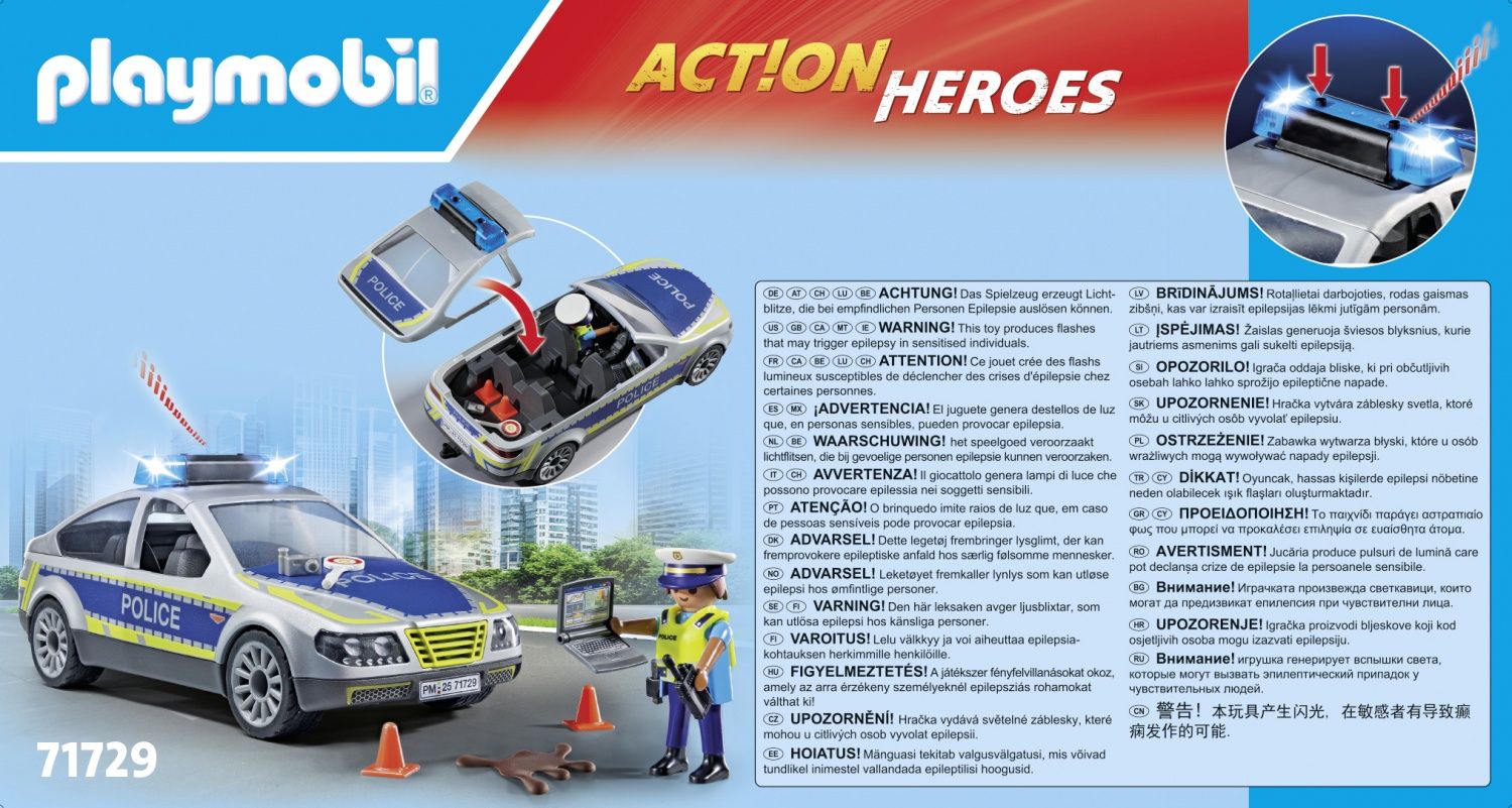 Playmobil 71729 - Voiture Police Avec Sirne Et Gyrophare - 3