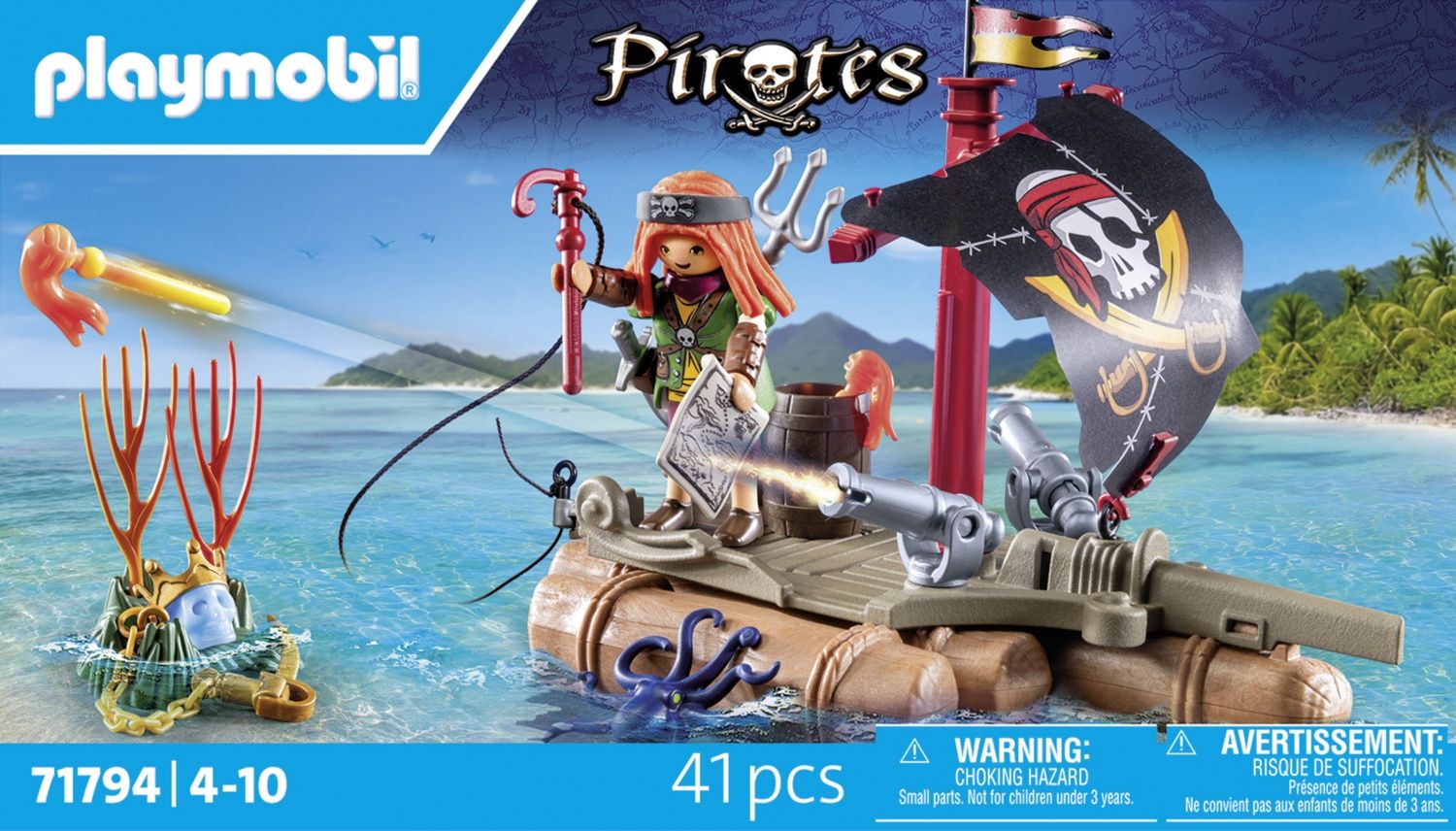 Playmobil 71794 - Pirate Avec Radeau Flottant Et Trsor
