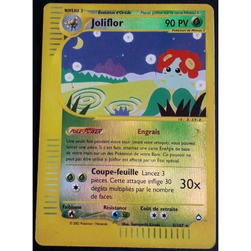 Carte Pokémon Joliflor 5/147 [Holo Reverse] - Aquapolis (Fr)