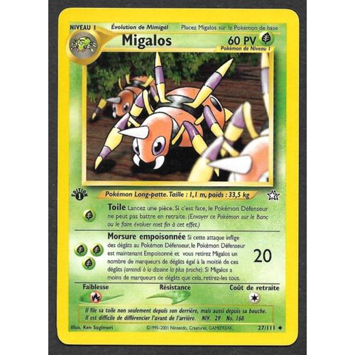 Carte Pokémon Migalos 27/111 [Premiere Edition 1] - Neo Genesis Wizards (Vf)