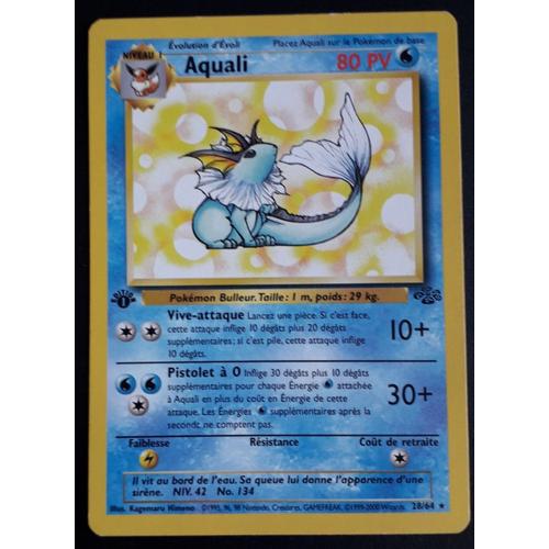 Carte Pokémon Aquali 28/64 [Premiere Edition 1] - Jungle Wizards (Vf)